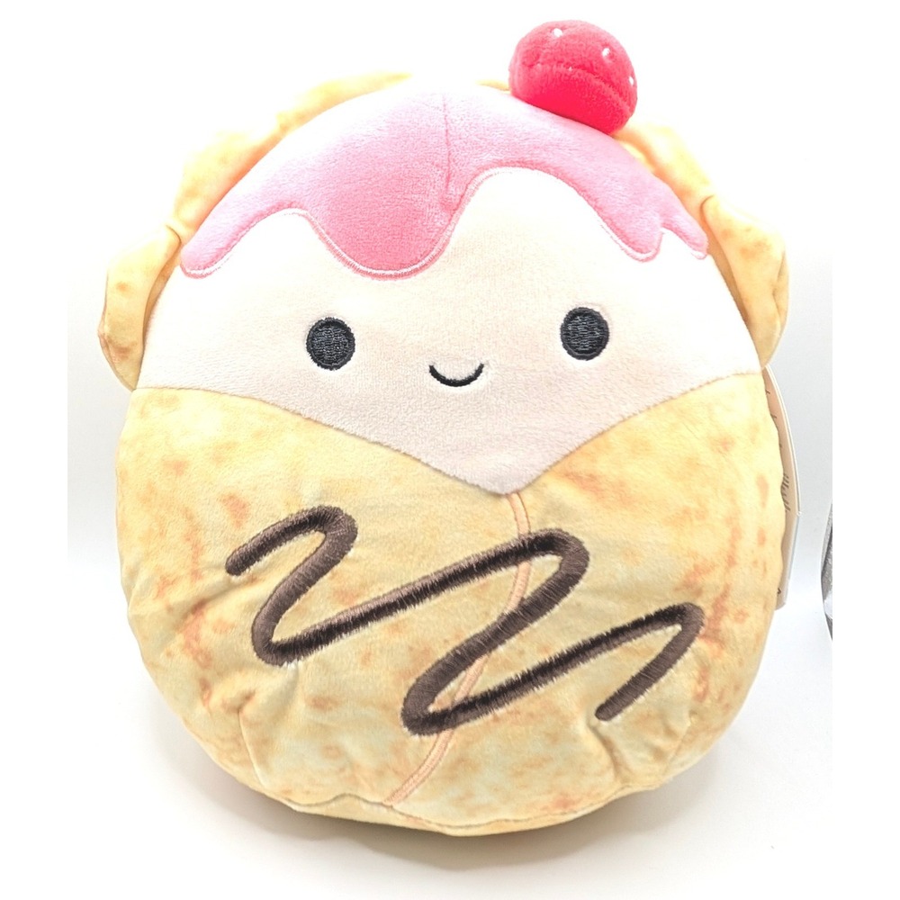 Squishmallows Gasten the Crepe 8 Inch Food Plush Pink Strawberry New With Tags